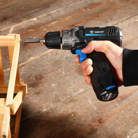 Аккумуляторная дрель-шуруповерт DEKO DKCD12V PRO в кейсе + оснастка 13 шт, 12В, 2х2.0Ач - фото 8