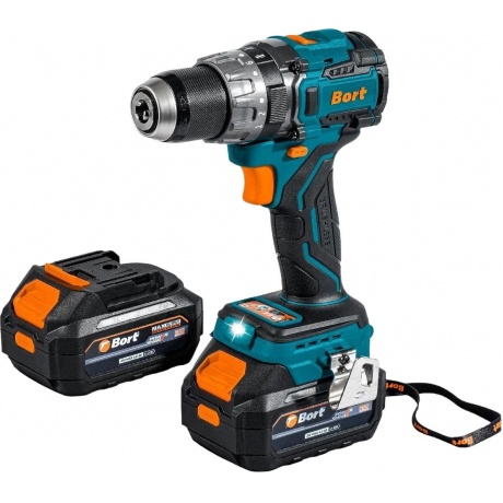 Дрель-шуруповерт аккумуляторная ударная Bort BAB-21U (2x4А.ч)