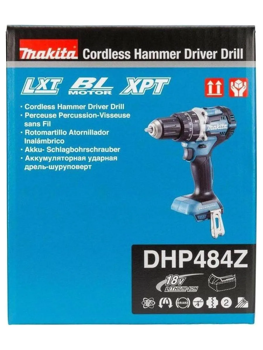 Дрель-шуруповерт Makita DHP484Z аккум. патрон:быстрозажимной - фото 12