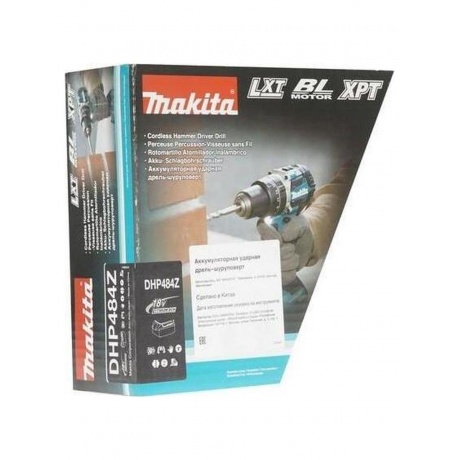 Дрель-шуруповерт Makita DHP484Z аккум. патрон:быстрозажимной - фото 9