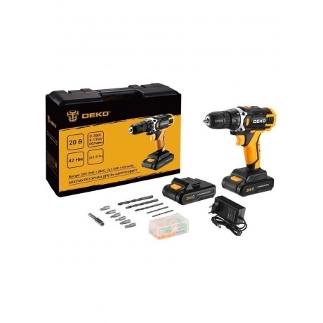 Аккумуляторная дрель-шуруповерт DEKO Banger 20V ONE + в кейсе + ...