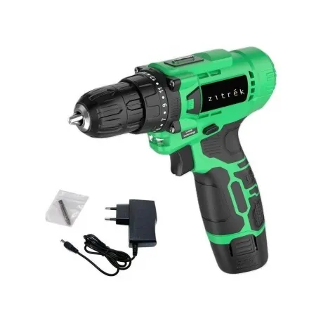 Дрель-шуруповерт аккумуляторная Zitrek Green Li Plus, 12В, 1x1.5...