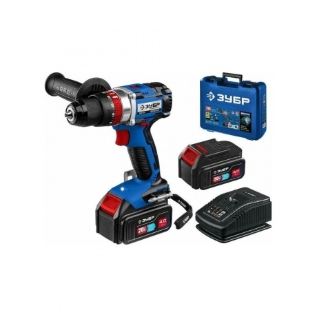 

Дрель-шуруповерт ЗУБР Т7, 20 В, 70 Н·м, 2 АКБ (4 А·ч), бесщеточная ударная, кейс, Профессионал (DBS-201-42)