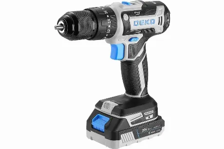 Дрель-шуруповерт аккумуляторная ударная DEKO DKCID20FU-Li, 20В, ...