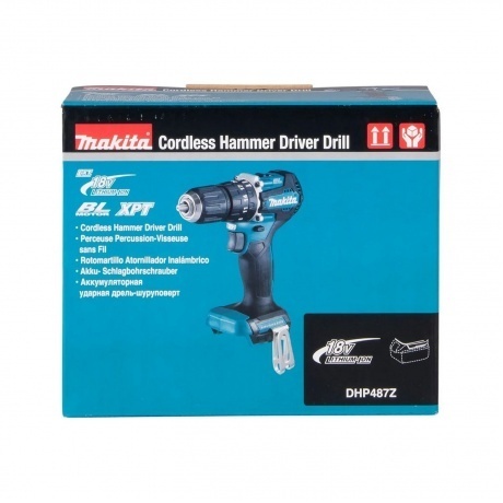 Дрель-шуруповерт Makita DHP487Z аккум. патрон:быстрозажимной - фото 14