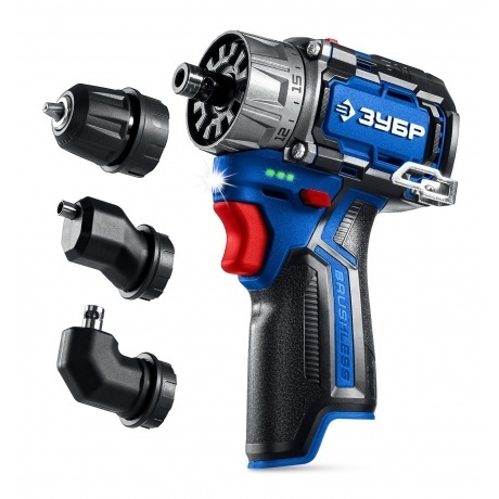 

Дрель-шуруповерт ЗУБР КОМБИ #1, 12 В, 45 Н·м, без АКБ (тип Т7), модульная BRUSHLESS, Профессионал (DB-125)