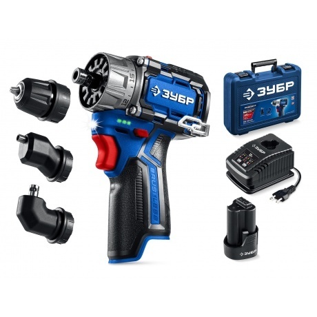 

Дрель-шуруповерт ЗУБР КОМБИ #2, 12 В, 45 Н·м, 1 АКБ тип Т7 (2 А·ч), модульная, BRUSHLESS, кейс, Профессионал (DB-125-21)