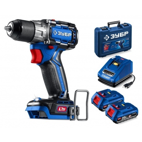 

Дрель-шуруповерт ЗУБР КОМПАКТ #2 20 В, 50 Н·м, 2 АКБ LMS (2 А·ч), бесщеточная, кейс, ПРОФЕССИОНАЛ (DB-50-22)