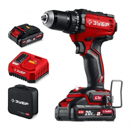 

Дрель-шуруповерт ЗУБР 20 В, 65 Н·м, 2 АКБ LMS (2 А·ч), бесщеточная, сумка (ДБ-65-22)