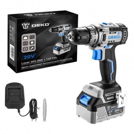 

Дрель-шуруповерт Deko Loner 20V One аккум. патрон:быстрозажимной (085-1004)