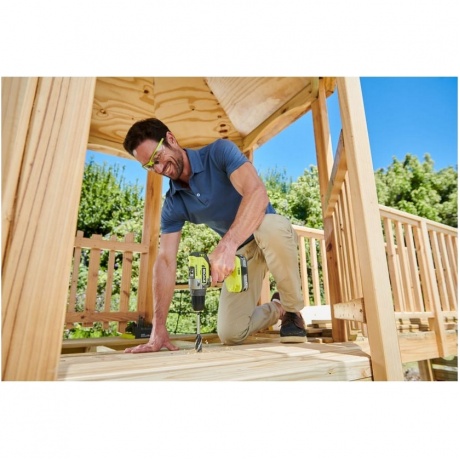 Дрель-шуруповерт Ryobi ONE+ бесщеточная ударная R18PDBL-220S 5133003436 - фото 3