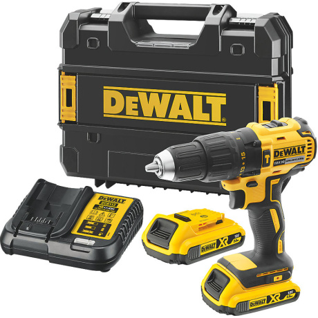 Ударная дрель-шуруповерт DeWALT DCD778D2T-QW, 2Ач, с двумя аккумуляторами