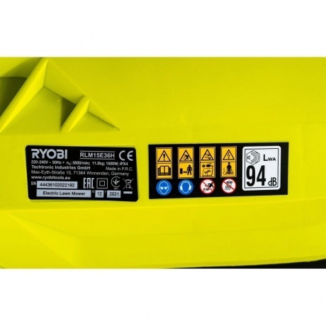 Газонокосилка Ryobi RLM15E36H 5133002345 - фото 11