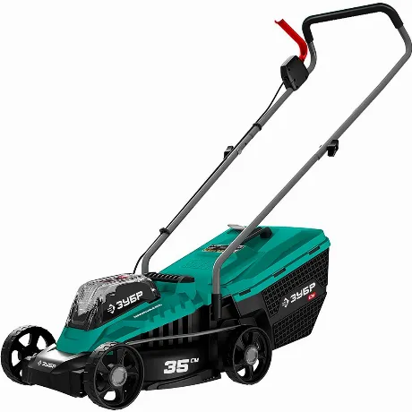 Газонокосилка аккумуляторная бесщеточная ЗУБР 20 В, 350 мм, без ...