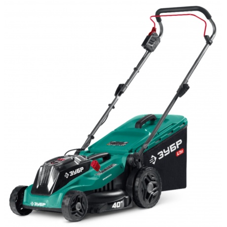 Газонокосилка аккумуляторная бесщеточная ЗУБР 40 В (2x20В), 400 ...