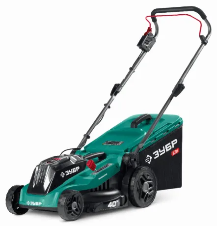 Газонокосилка аккумуляторная бесщеточная ЗУБР 40 В (2x20В), 400 ...