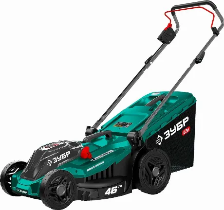 Газонокосилка аккумуляторная бесщеточная ЗУБР 40 В (2x20В), 460 ...