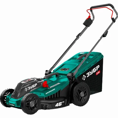 Газонокосилка аккумуляторная бесщеточная ЗУБР 40 В (2x20В), 460 ...