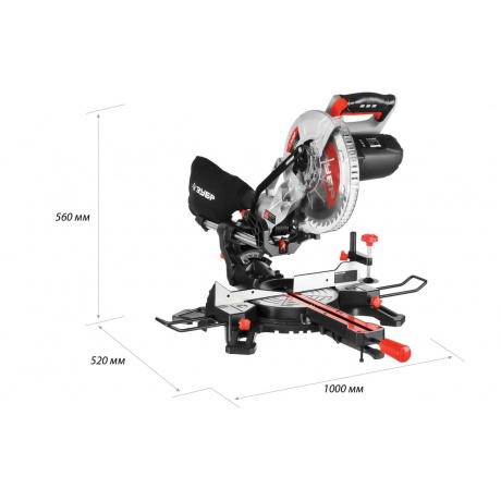 Пила торцовочная Зубр ЗПТ-255-1800 ПЛ - фото 9