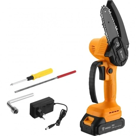 Пила цепная аккумуляторная DEKO DKCHS 20-4, 20В, 2x2.0Ач