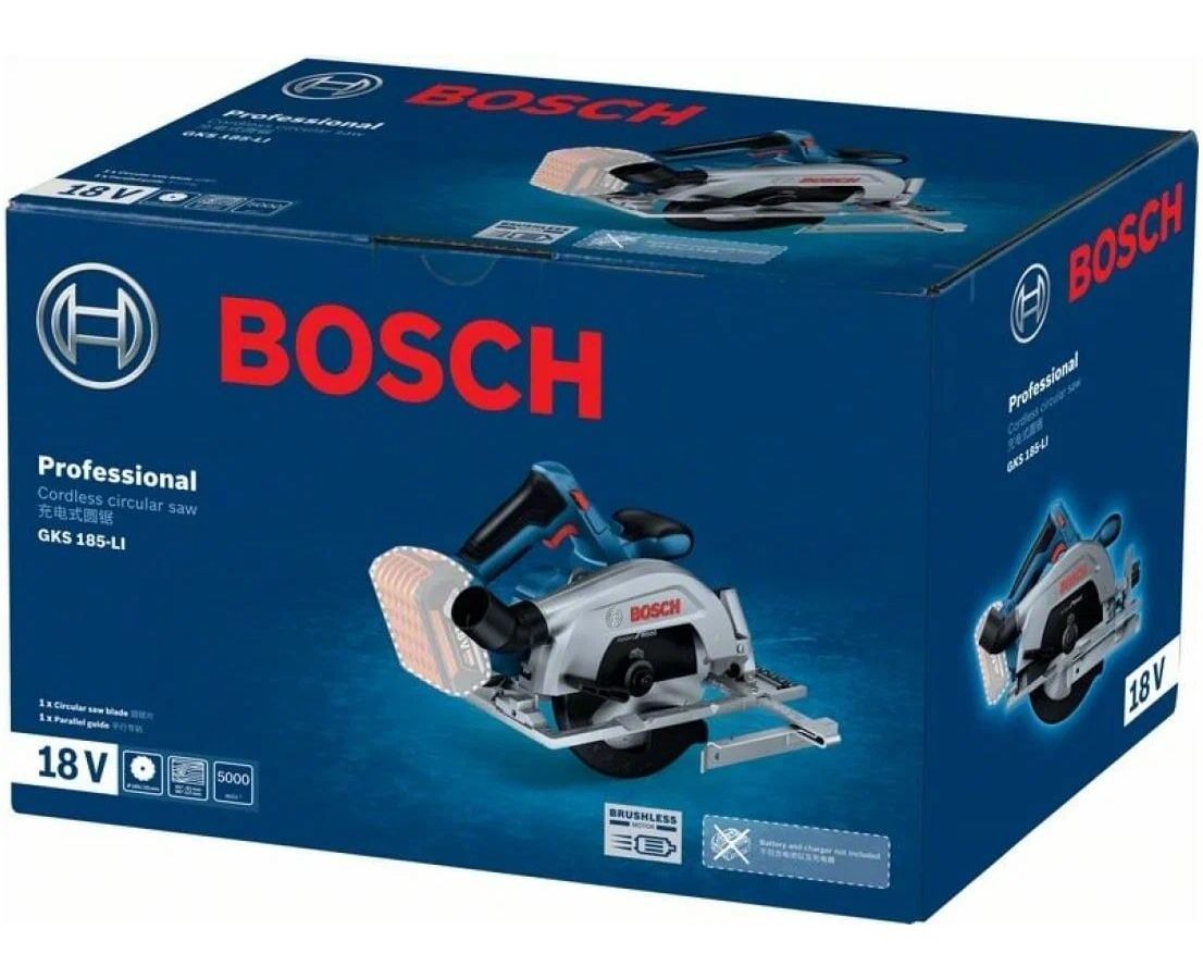 Аккумуляторная циркулярная пила Bosch GKS 185-LI (1 Ак.Б) 06016C1223 –  купить в Москве | интернет-магазин KotoFoto.ru