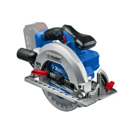 Пила циркулярная бесщеточная ЗУБР Т7, 20 В, d190 мм, 1 АКБ (4 А·...