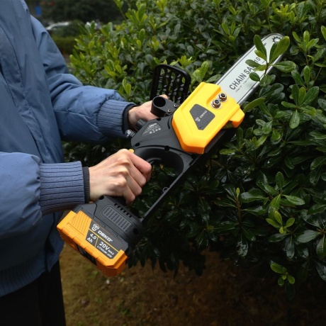 Пила цепная аккумуляторная бесщеточная DEKO DKCHS 20, 10", 20В, 1x4.0Ач, з/у - фото 14