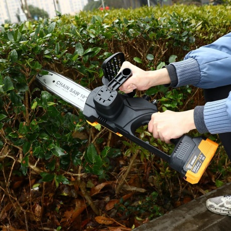 Пила цепная аккумуляторная бесщеточная DEKO DKCHS 20, 10", 20В, 1x4.0Ач, з/у - фото 8