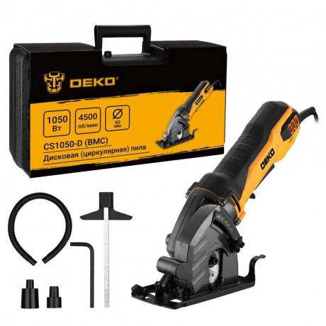 Дисковая (циркулярная) пила DEKO CS1050-D в кейсе, 1050Вт, 85мм ...