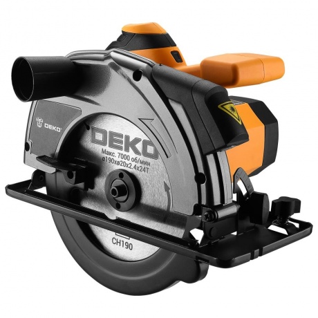 Дисковая (циркулярная) пила DEKO CS1800-D, 1800Вт, 190мм диск - фото 2