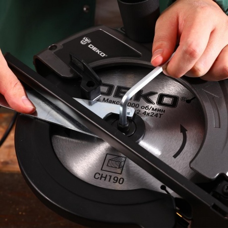 Дисковая (циркулярная) пила DEKO CS1800-D, 1800Вт, 190мм диск - фото 6