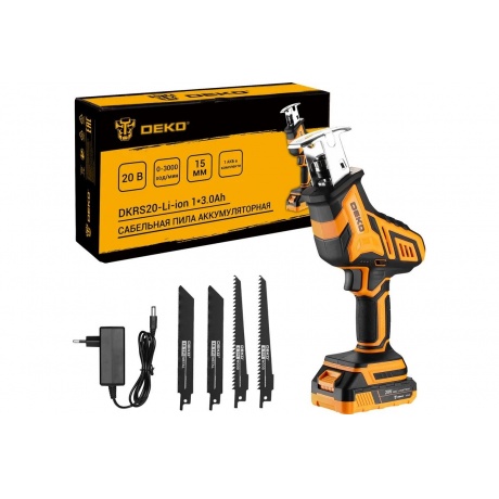 Пила сабельная Deko DKRS20-Li-ion аккум. 3000ход/мин (085-1069)
