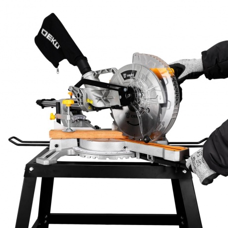 Торцовочная пила DEKO DKMS2100-255, со станиной, 2100Вт - фото 8