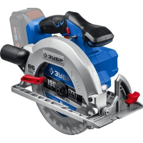 Пила циркулярная бесщеточная ЗУБР Т7, 20 В, d190 мм, без АКБ, Пр...