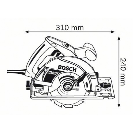Пила дисковая Bosch GKS 55+ GCE (601682100) - фото 16