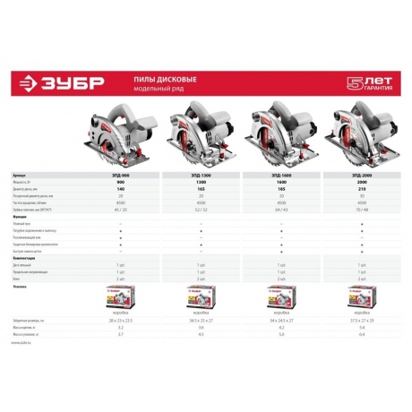 Пила дисковая Зубр ЗПД-900 - фото 13