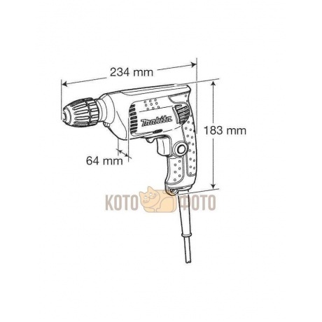 Дрель электрическая Makita 6413 - фото 3