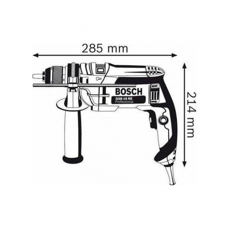 Дрель электрическая Bosch GSB 16 RE (0.601.14E.500) ударная - фото 2