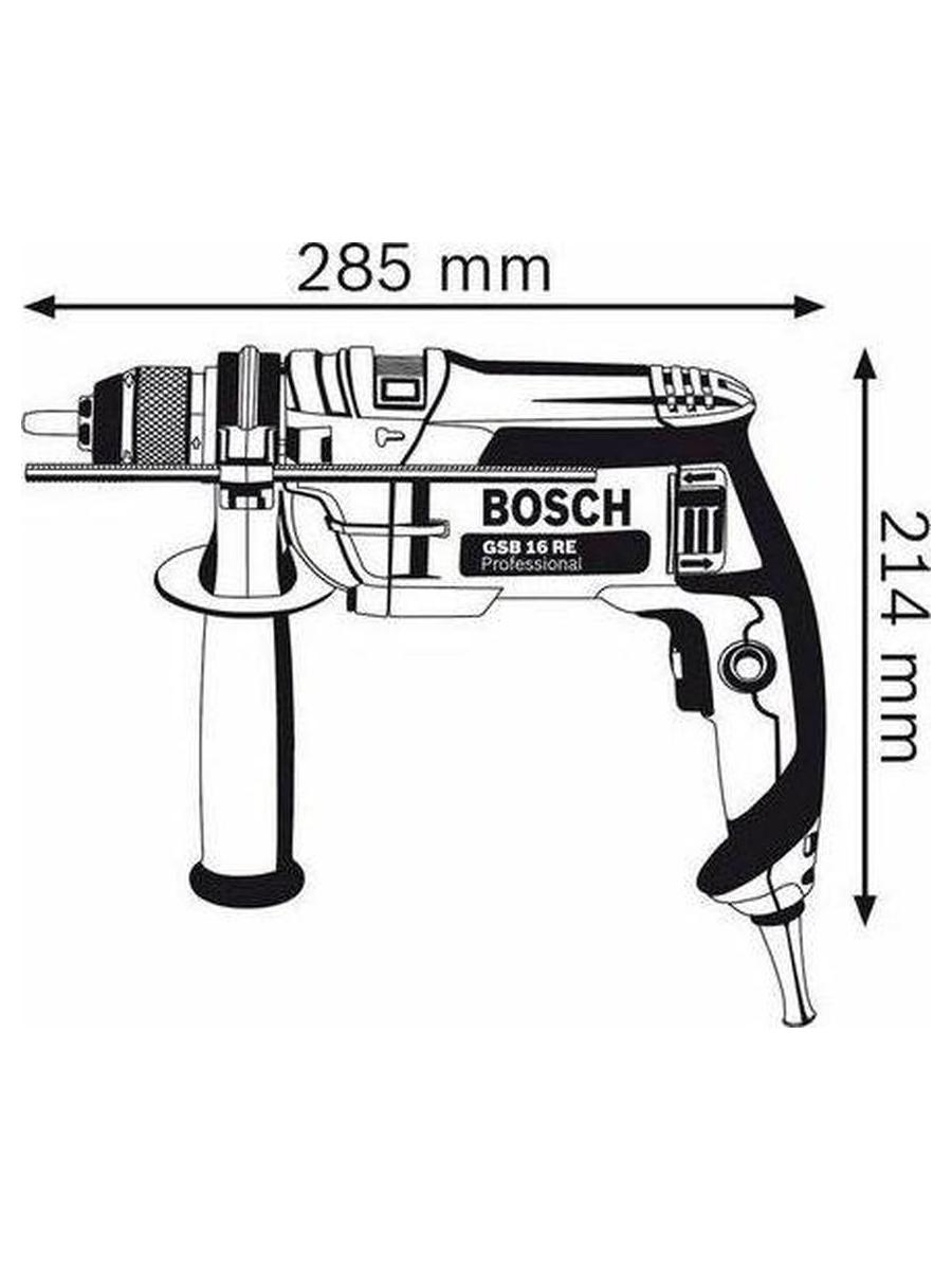 Дрель электрическая Bosch GSB 16 RE (0.601.14E.500) ударная - фото 2