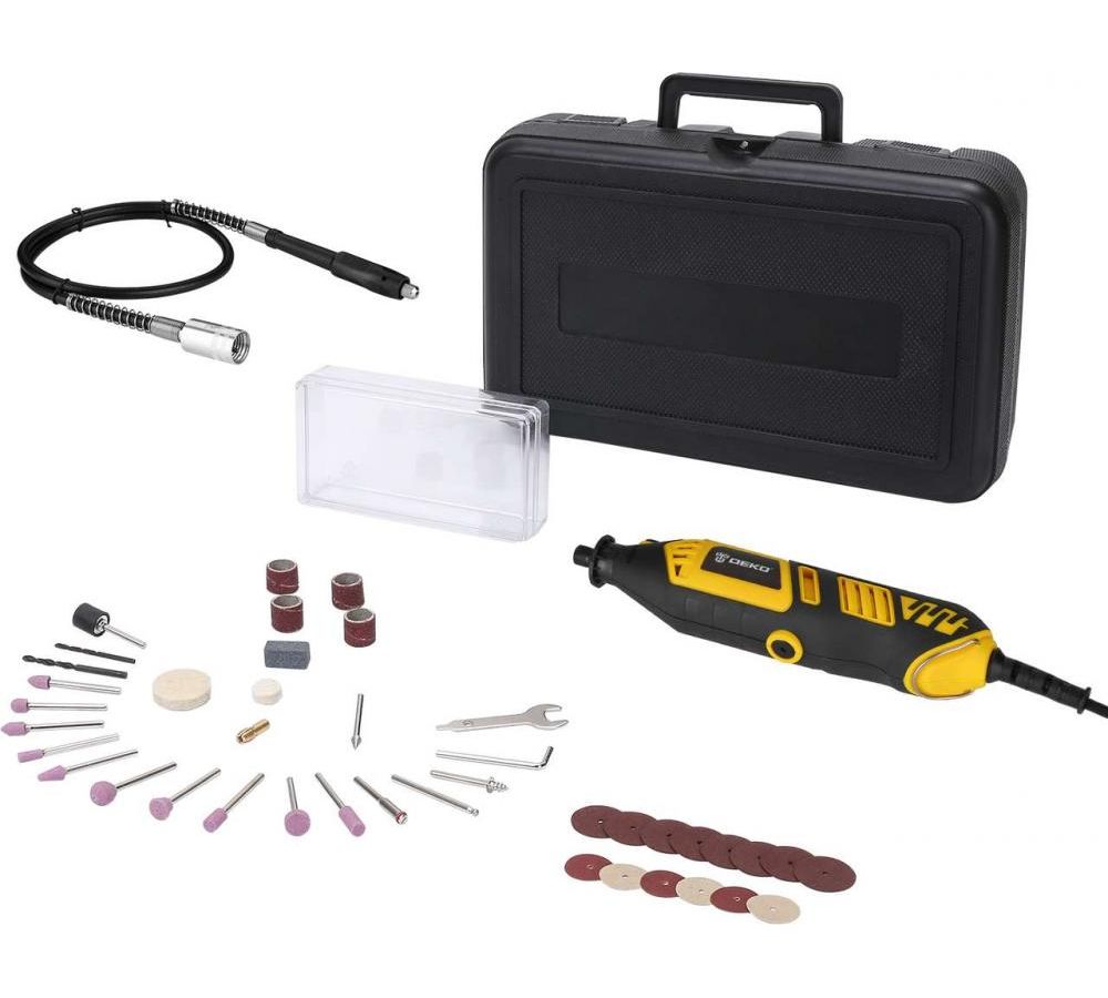 Электрический цифровой гравер 350Вт + набор 43 инструментов (кейс) DEKO DKRT350E-LCD 43 tools + case