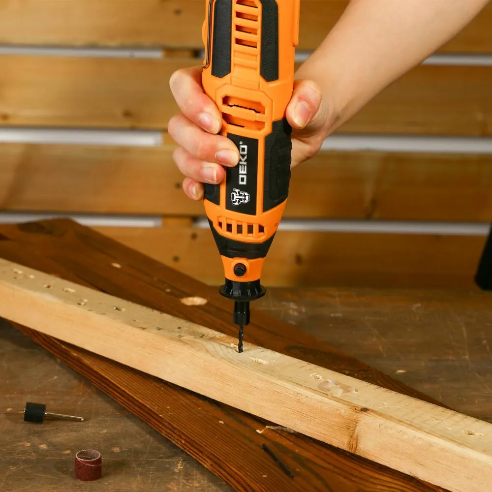 Электрический гравер с регулировкой скорости 200Вт DEKO DKRT200E - фото 6