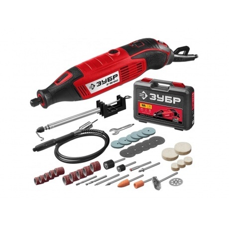 

Гравер электрический ЗУБР 160 Вт, d 3.2 мм, 41 предмет, кейс (ЗГ-160 КН41)