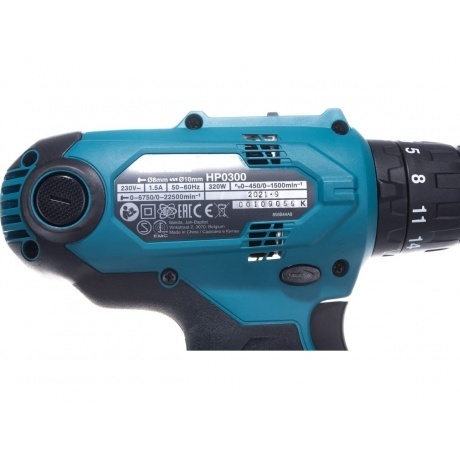 Дрель ударная Makita HP0300 320Вт патрон:быстрозажимной реверс - фото 3