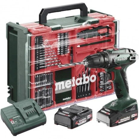 Дрель ударная Metabo BS 18 Set патрон:быстрозажимной реверс (кей...