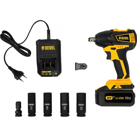 Гайковерт ударный аккумуляторный бесщет CIW-IB-300, Li-ion, 18В, 300Нм Denzel - фото 2