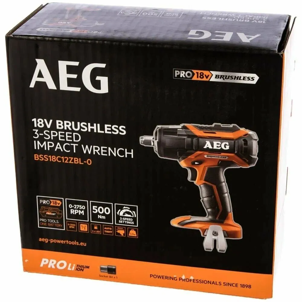 Ударный гайковерт BSS18HTF12B6-0 без аккумулятора в комплекте 4935472245 AEG - фото 2