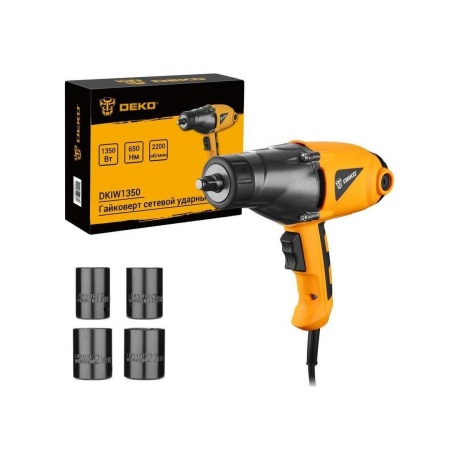 Гайковерт сетевой ударный DEKO DKIW1350 1350 Вт 650 Нм 7650₽