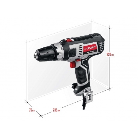 Дрель-шуруповерт сетевая Зубр ДШ-М1-400-2 - фото 2