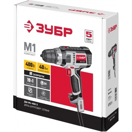 Дрель-шуруповерт сетевая Зубр ДШ-М1-400-2 - фото 10