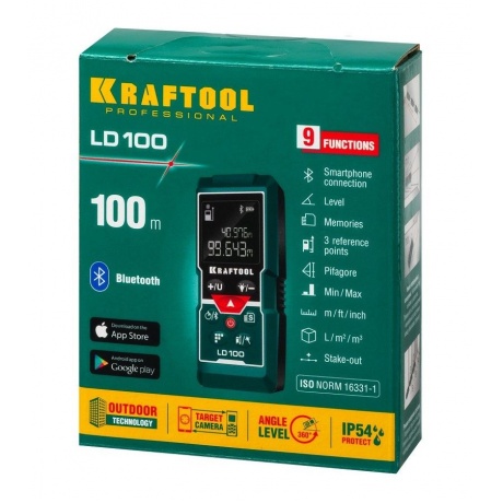 Дальномер лазерный Kraftool LD-100 34765 - фото 4